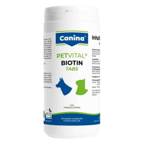 CANINA PETVITAL BIOTIN TABS papildbarība suņiem, kaķiem Biotīns 1000g